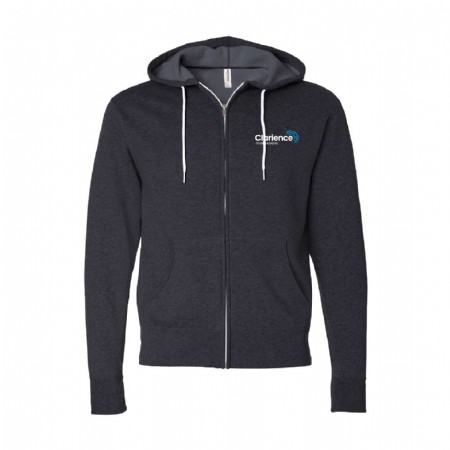 Independent Trading Lightweight Full-Zip Hooded Sweatshirt